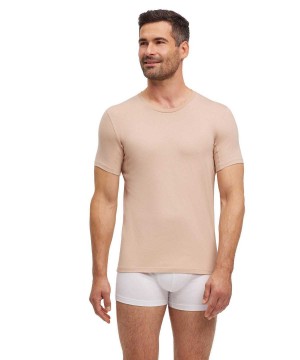 Koszula Z Krótkim Rękawem Falke T-Shirt Round-neck Daily Climate Control Męskie Brązowe | RWQEBP-380