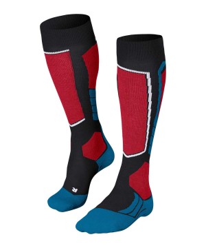 Skarpetki Falke SK2 Intermediate Skiing Knee-high Socks Męskie Czarne | WIUGAN-062