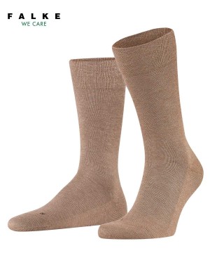 Skarpetki Falke Sensitive London Socks Męskie Brązowe | LFOAVE-802